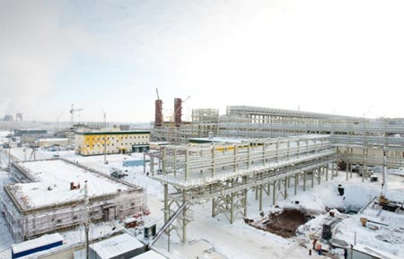 Строительная площадка ОАО «Танеко» в январе 2010 г.